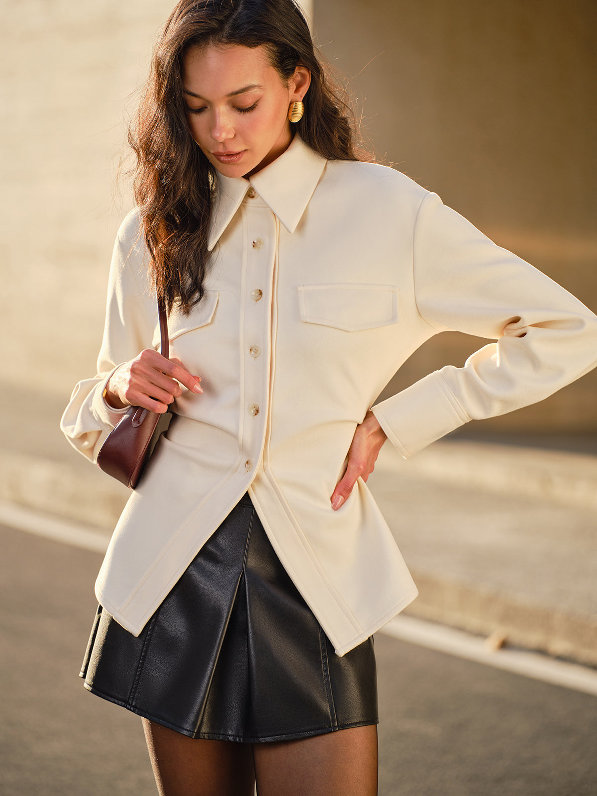 Fudus Slim Fit Tweed Polo Shirt