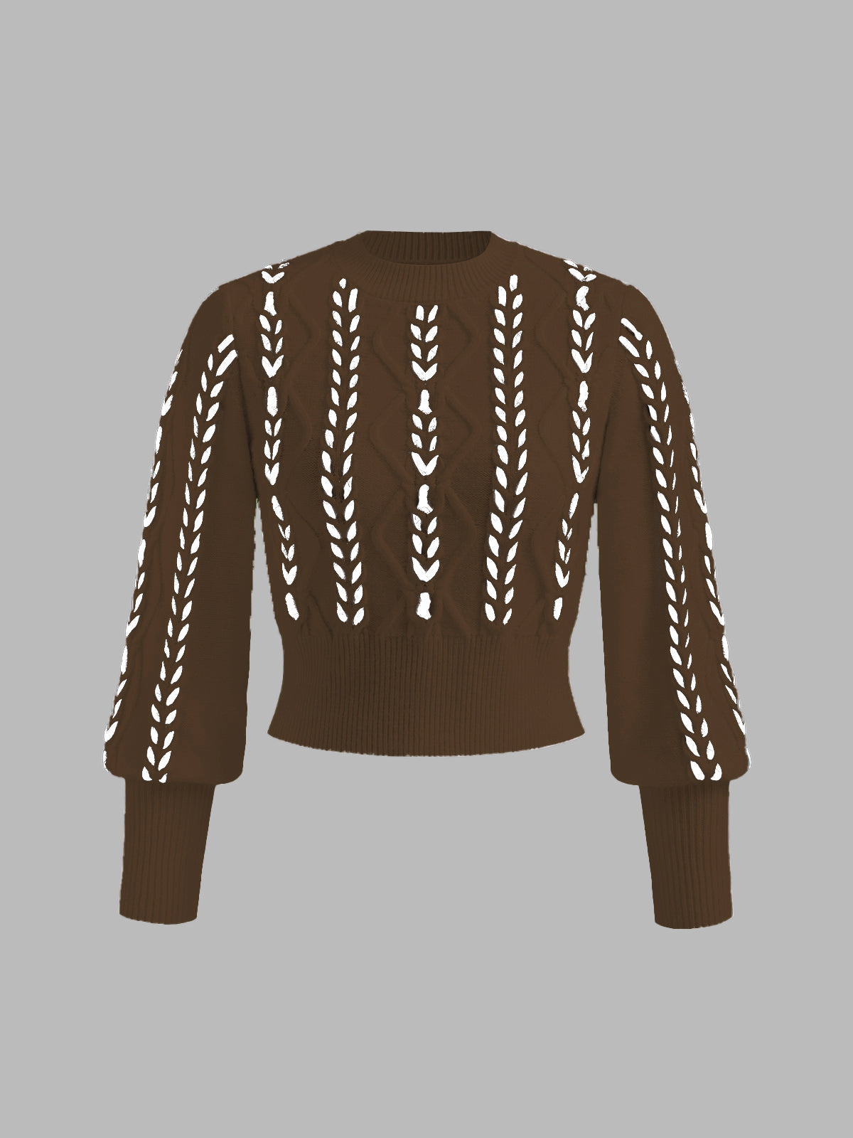 Krohn-e | Strickpullover mit Lochmuster Acrylmischung Elegant und Modern