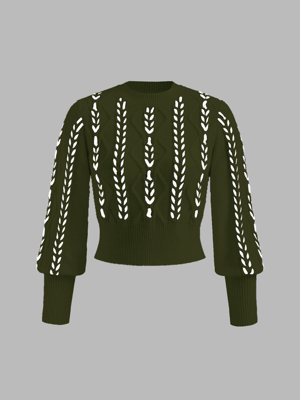 Krohn-e | Strickpullover mit Lochmuster Acrylmischung Elegant und Modern