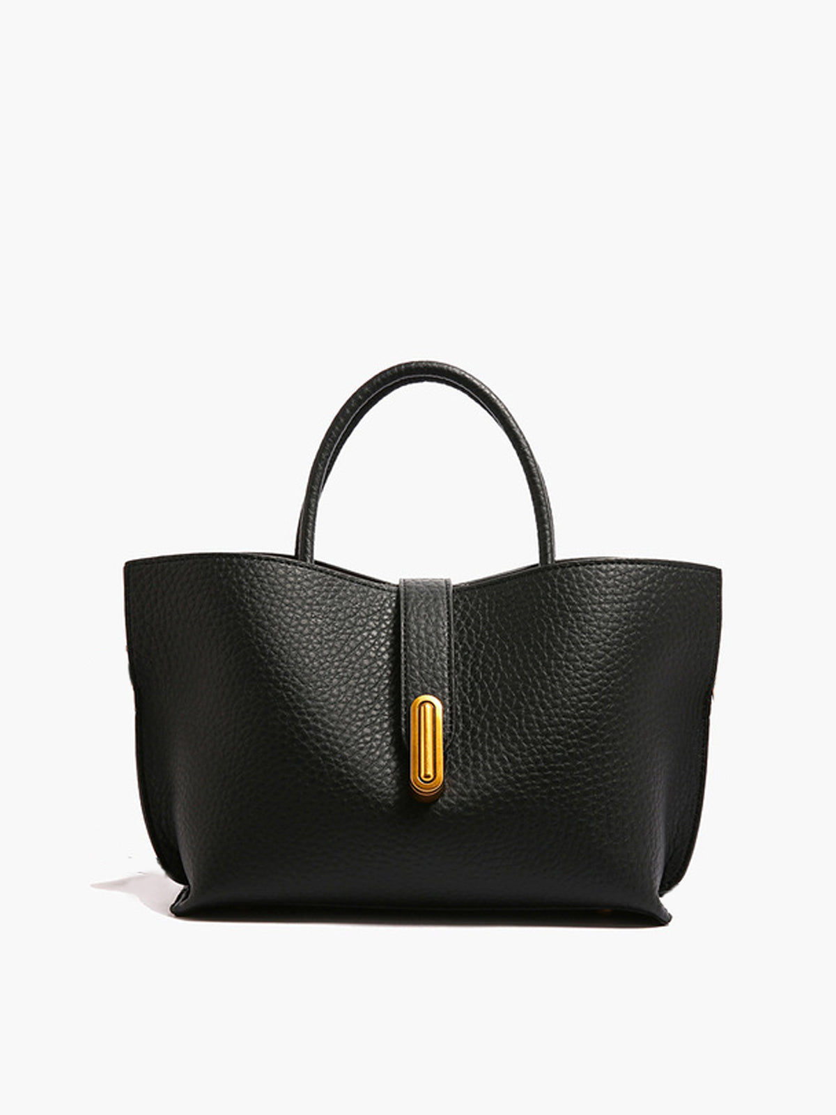 Damen-Handtasche aus schwarzem Leder im Old-Money-Stil
 - Krohn-e