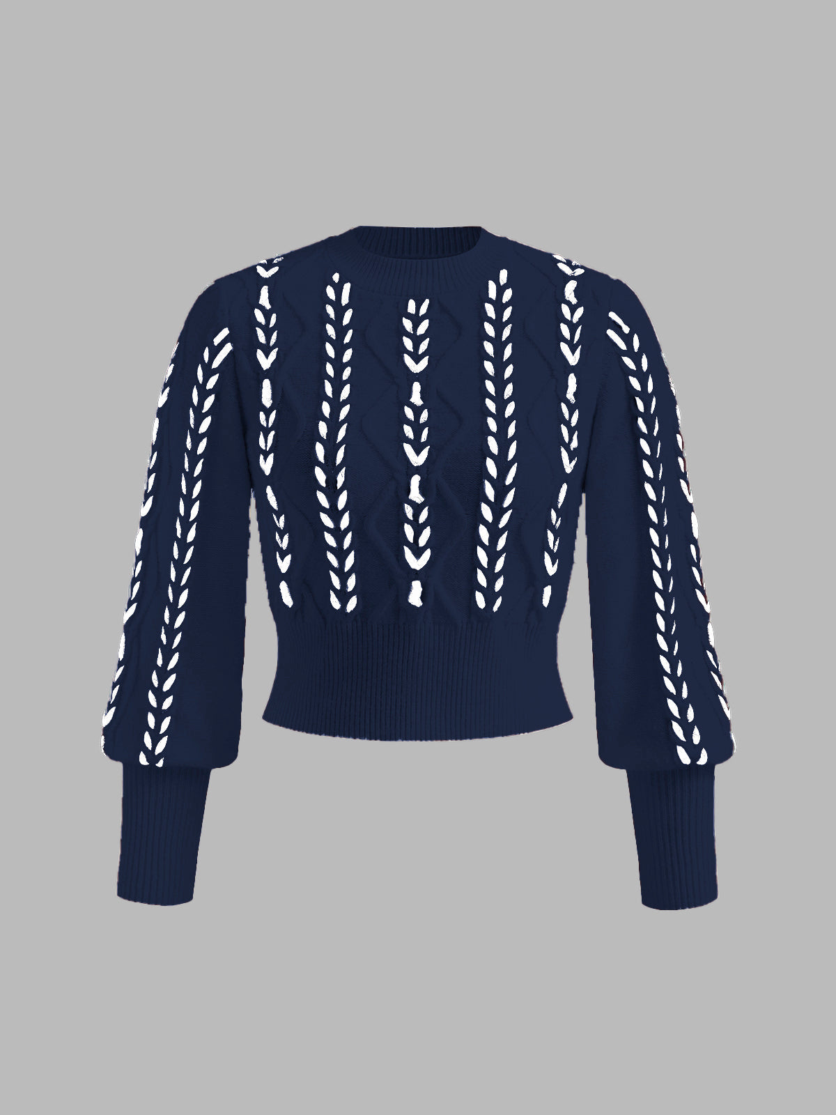 Krohn-e | Strickpullover mit Lochmuster Acrylmischung Elegant und Modern