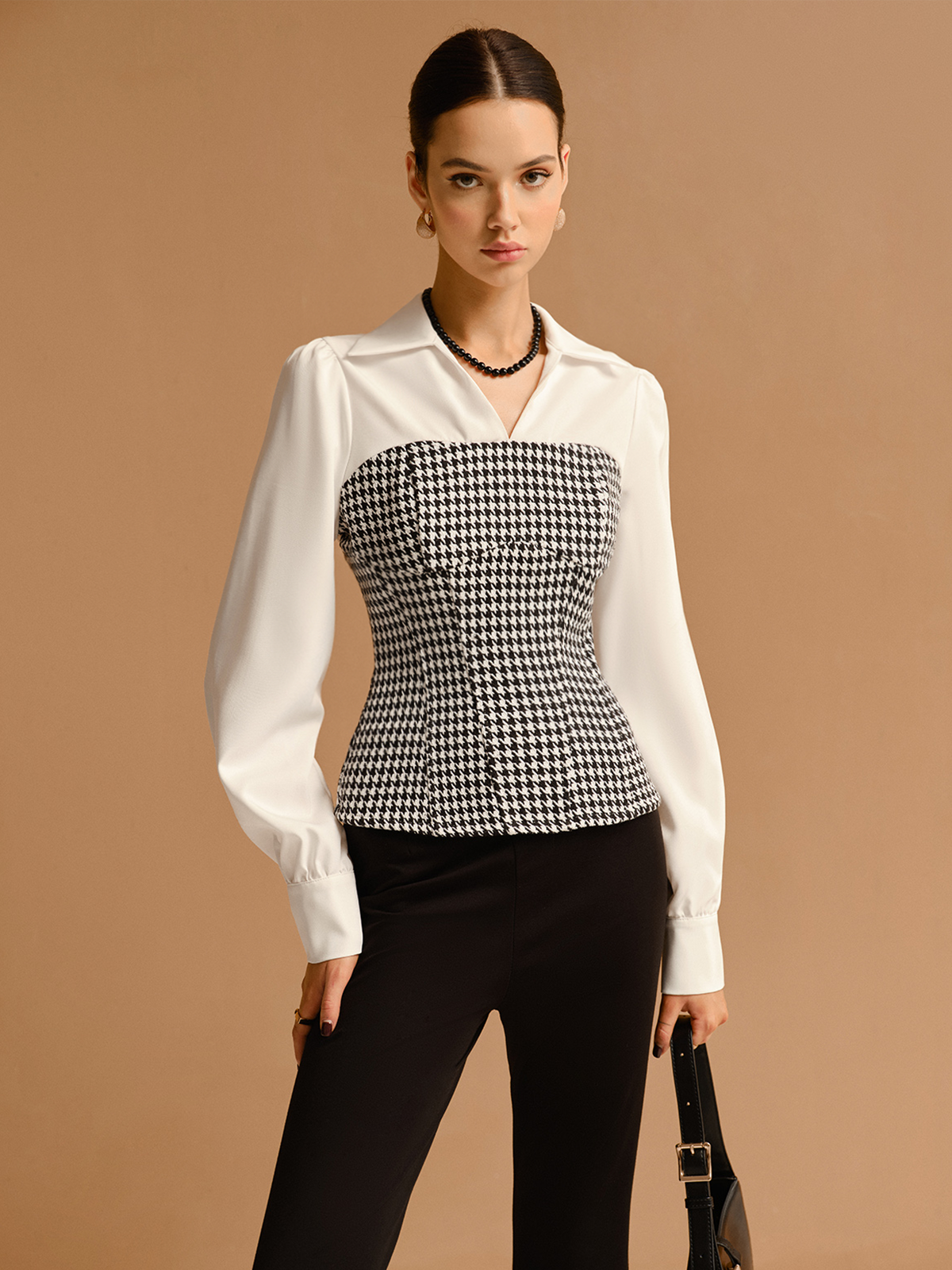 Fudus Polohemd mit Hahnentrittmuster (2er-Pack)