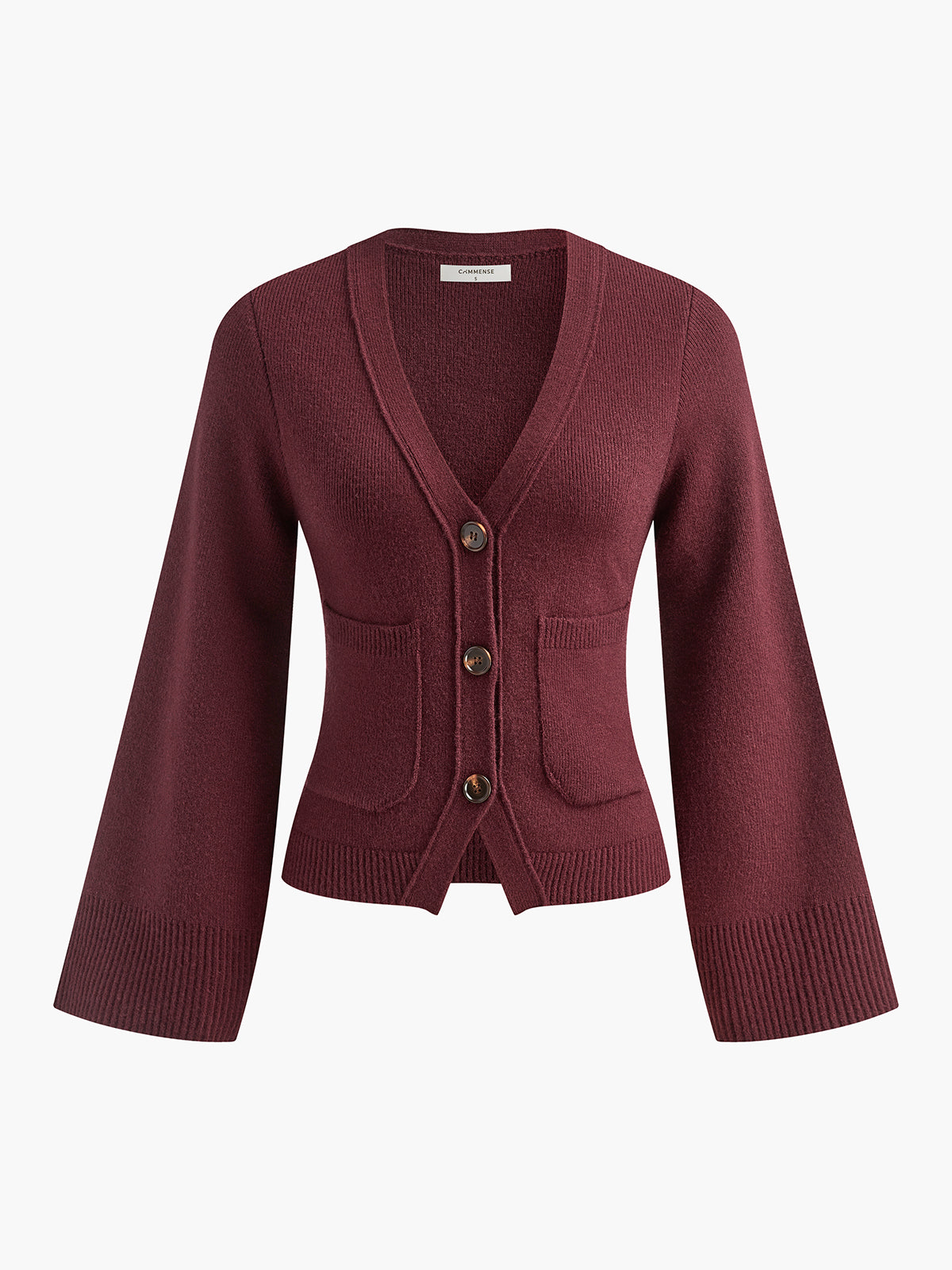Krohn-e | Strickcardigan mit V-ausschnitt Taschen und Knöpfe Zeitloser Komfort