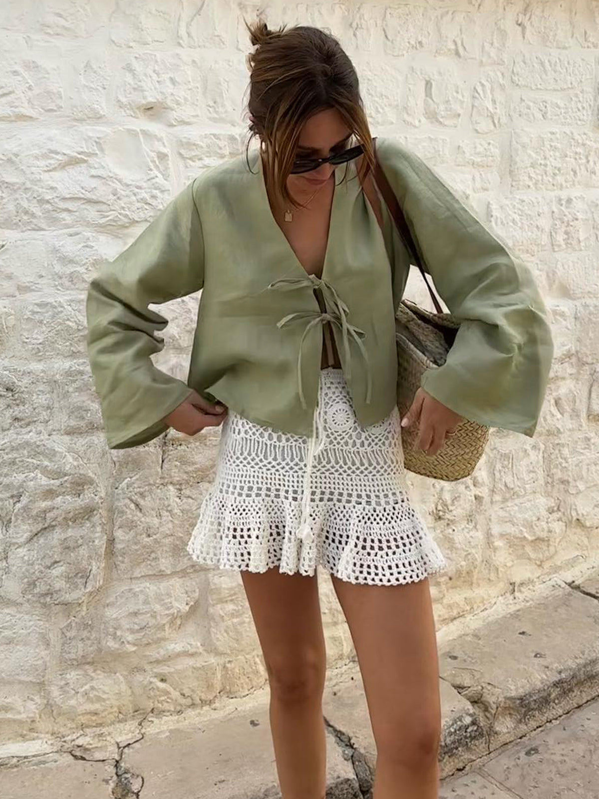 Fudus Oversize Langarm-Tunika mit Schlupfärmeln