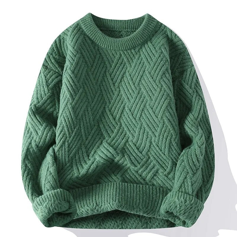 Herren-Strickpullover im klassischen, lockeren Schnitt