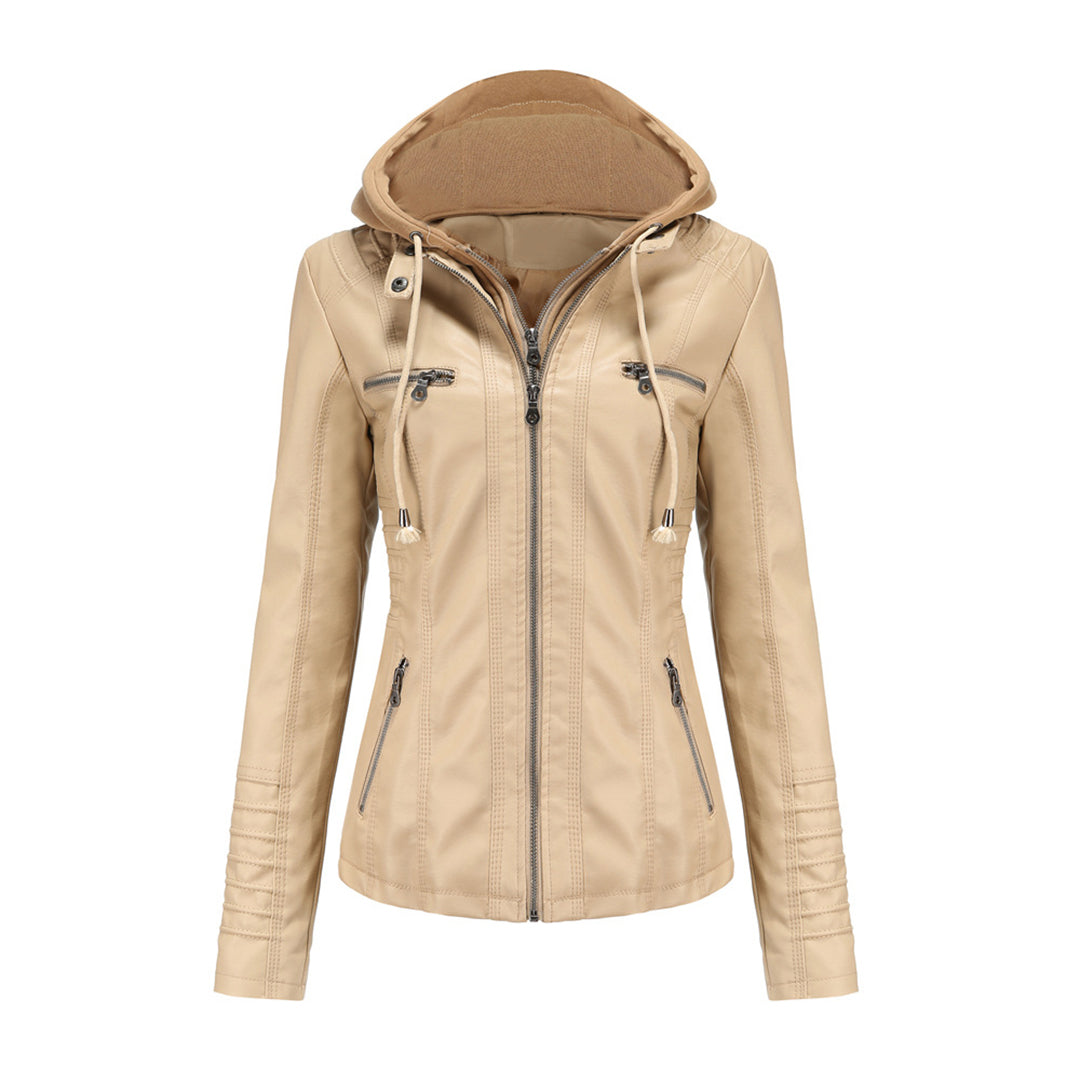 Luxus Lederjacke & stilvolle Damenhandtasche