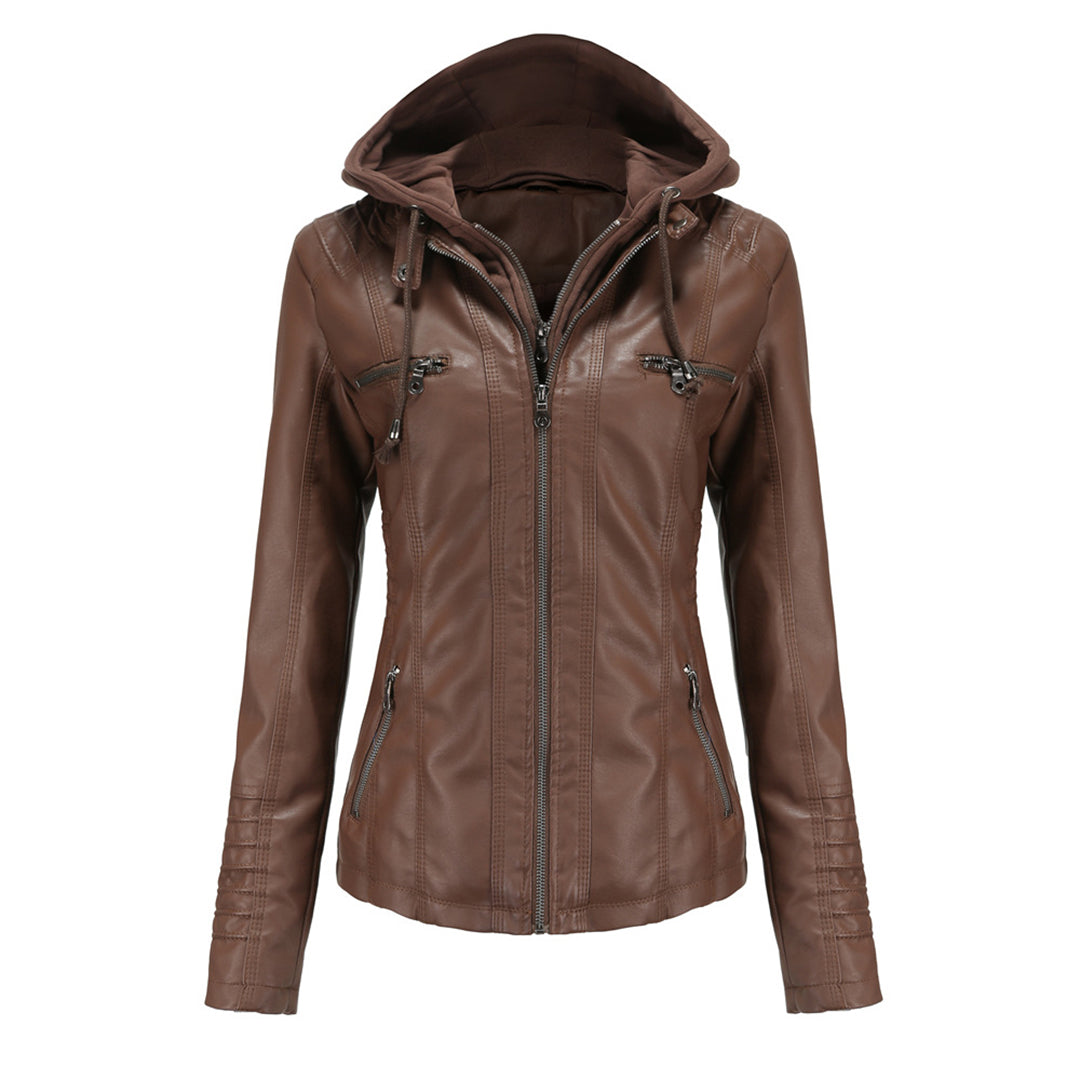 Luxus Lederjacke & stilvolle Damenhandtasche