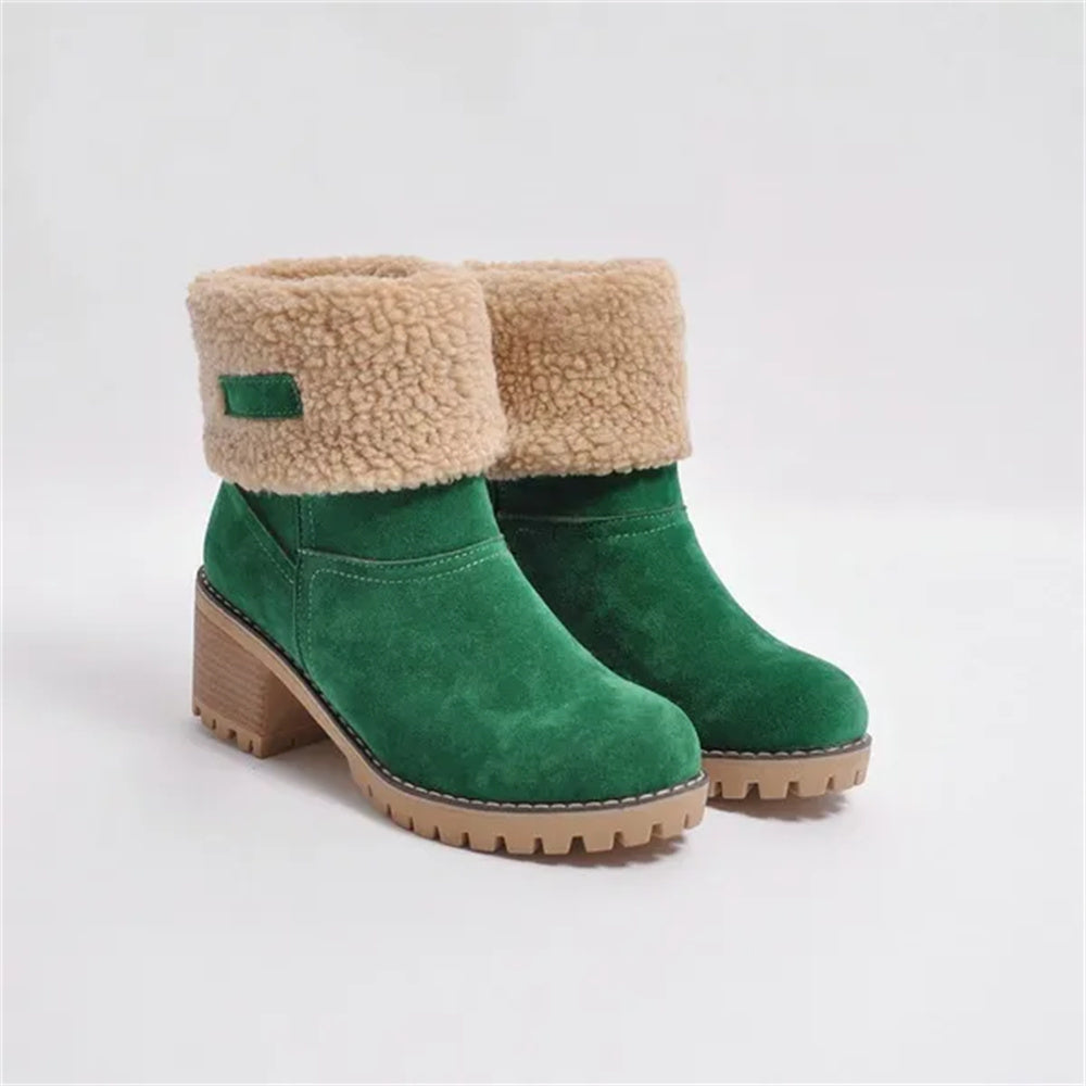 KROHN-E Damen Stiefel Wasserdicht Knöchelhoch Robust Winterstiefel