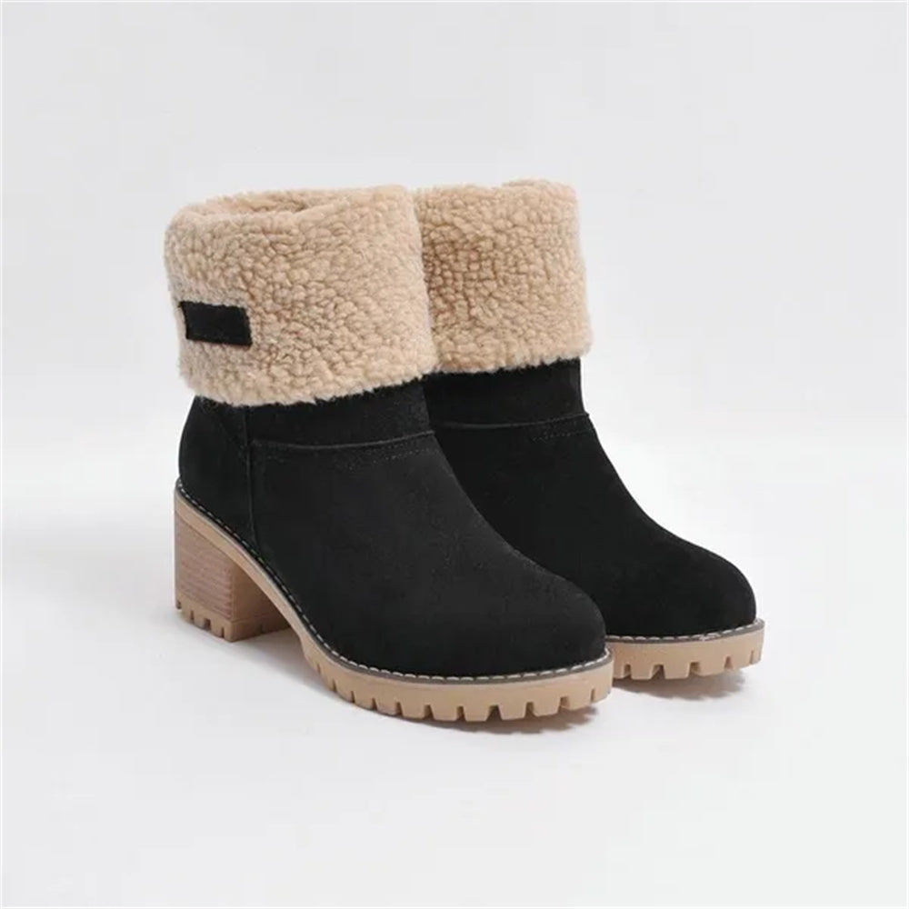 KROHN-E Damen Stiefel Wasserdicht Knöchelhoch Robust Winterstiefel