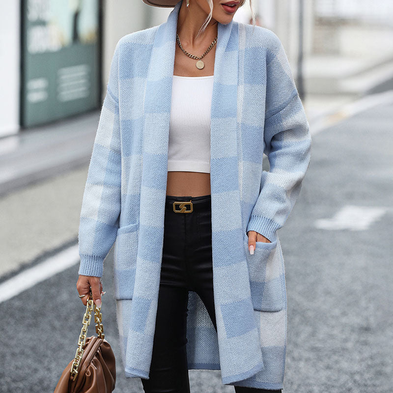 Krohn-e | Karierte Strickjacke