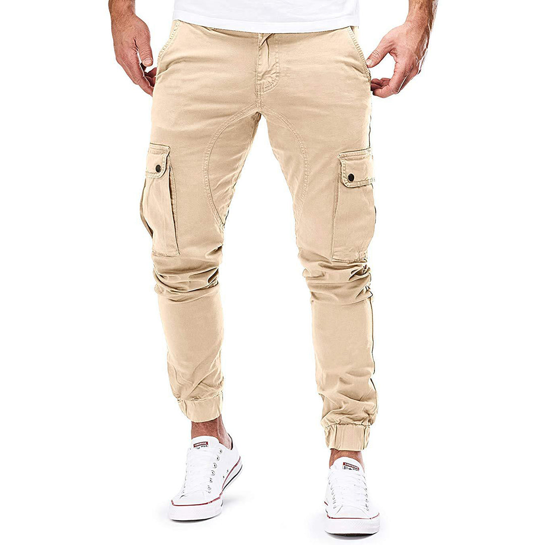 Herren Cargo Joggerhose mit Kordelzug und Taschen