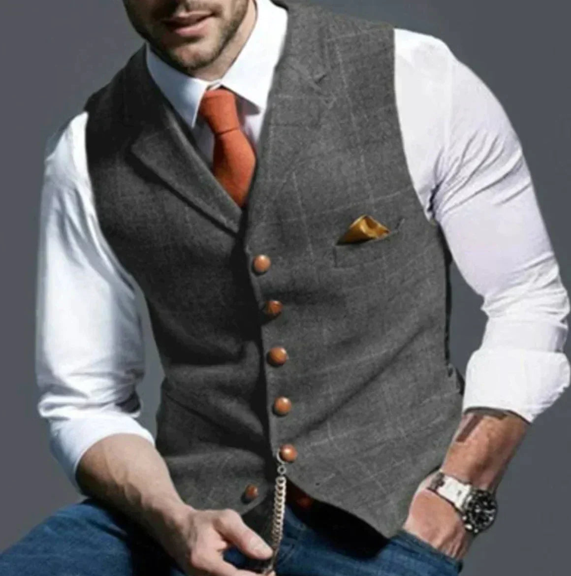 Krohn-e | Elegantes Weste für Männer, Vielseitig & Modern