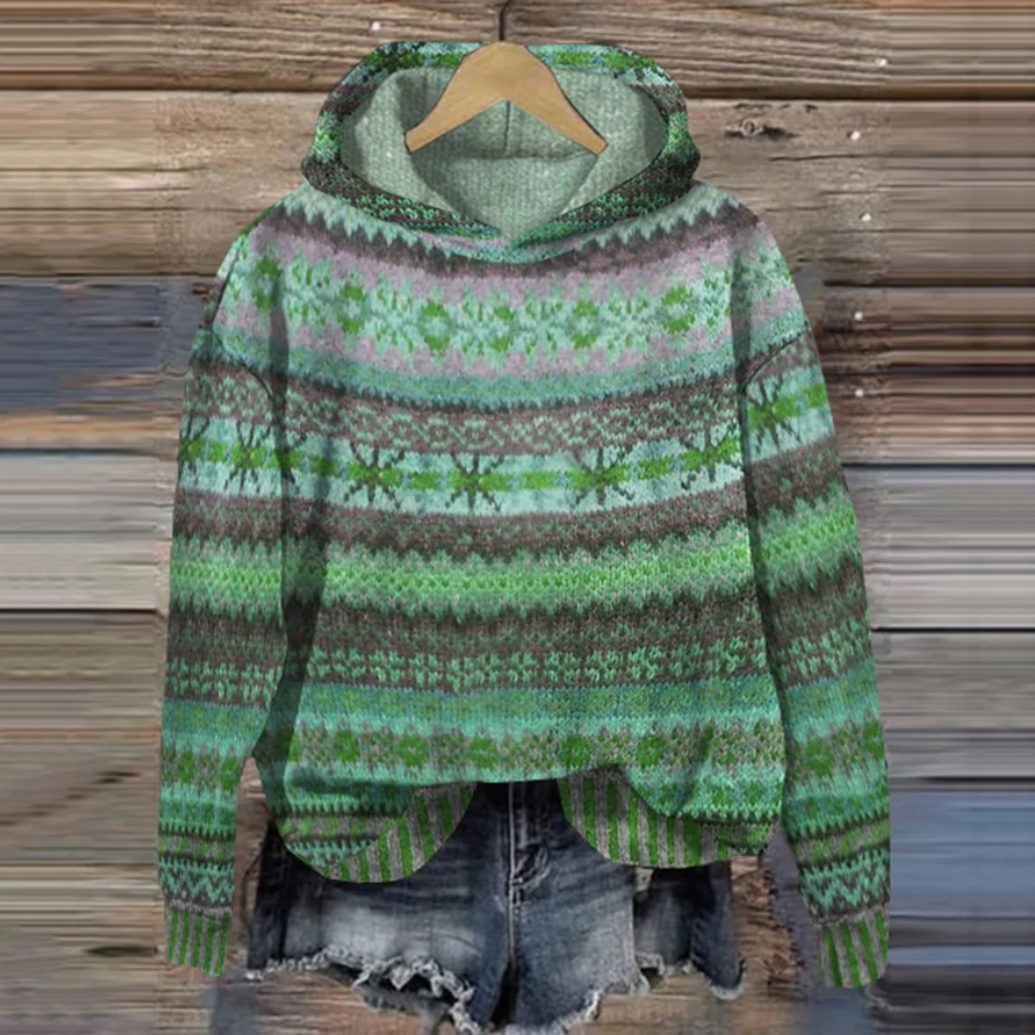 Bettys Vintage Kapuzenpullover im Ethno-Stil