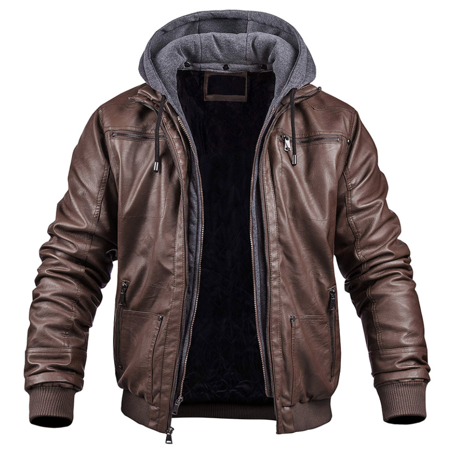Krohn-e | Klassische Leder-Winterjacke