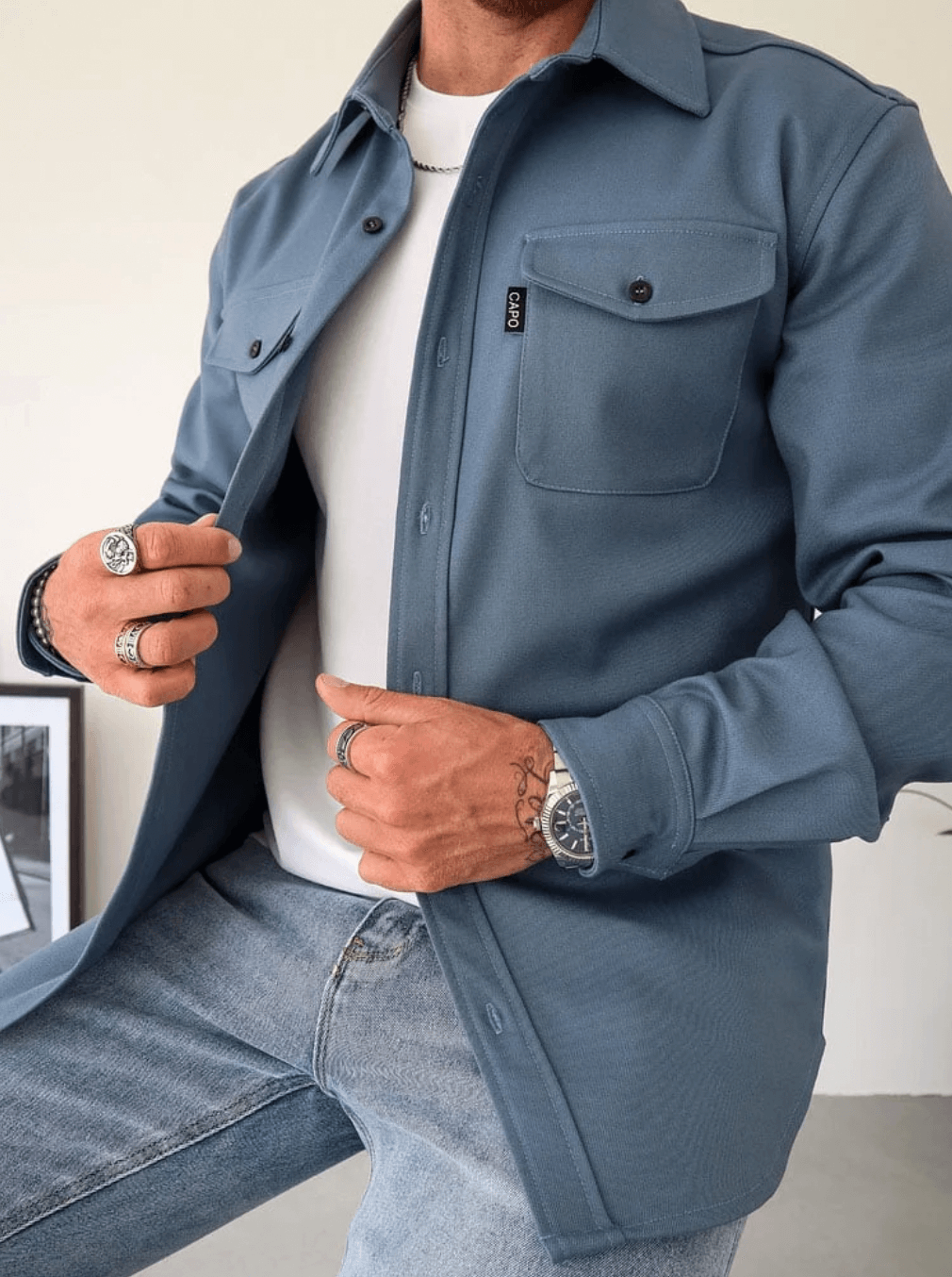Krohn-e | Modernes Herrenhemdjacke