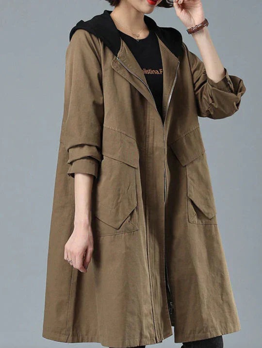 Krohn-e | Warmer Langer Mantel für Herbst und Winter