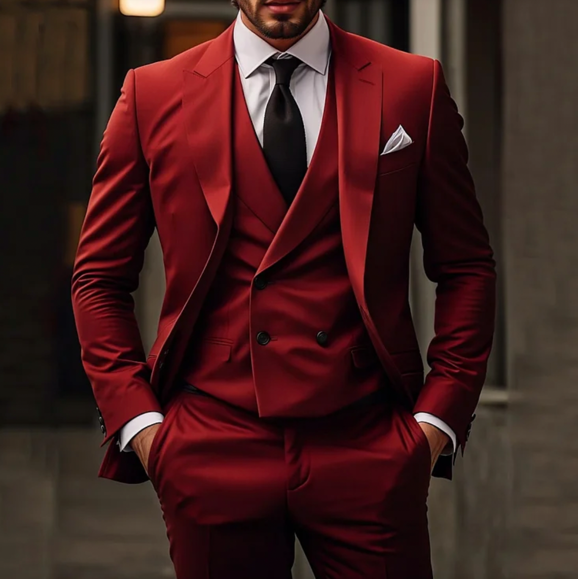 Heren driedelig pak: blazer, gilet en pantalon