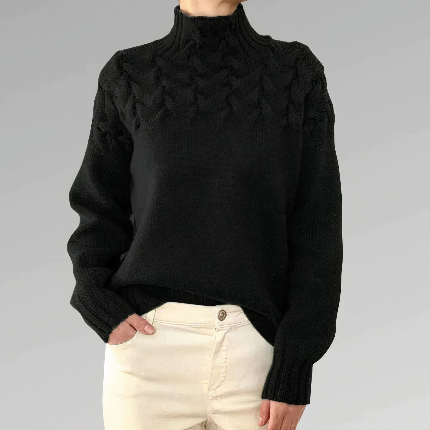 Chloe Zopfmuster-Pullover