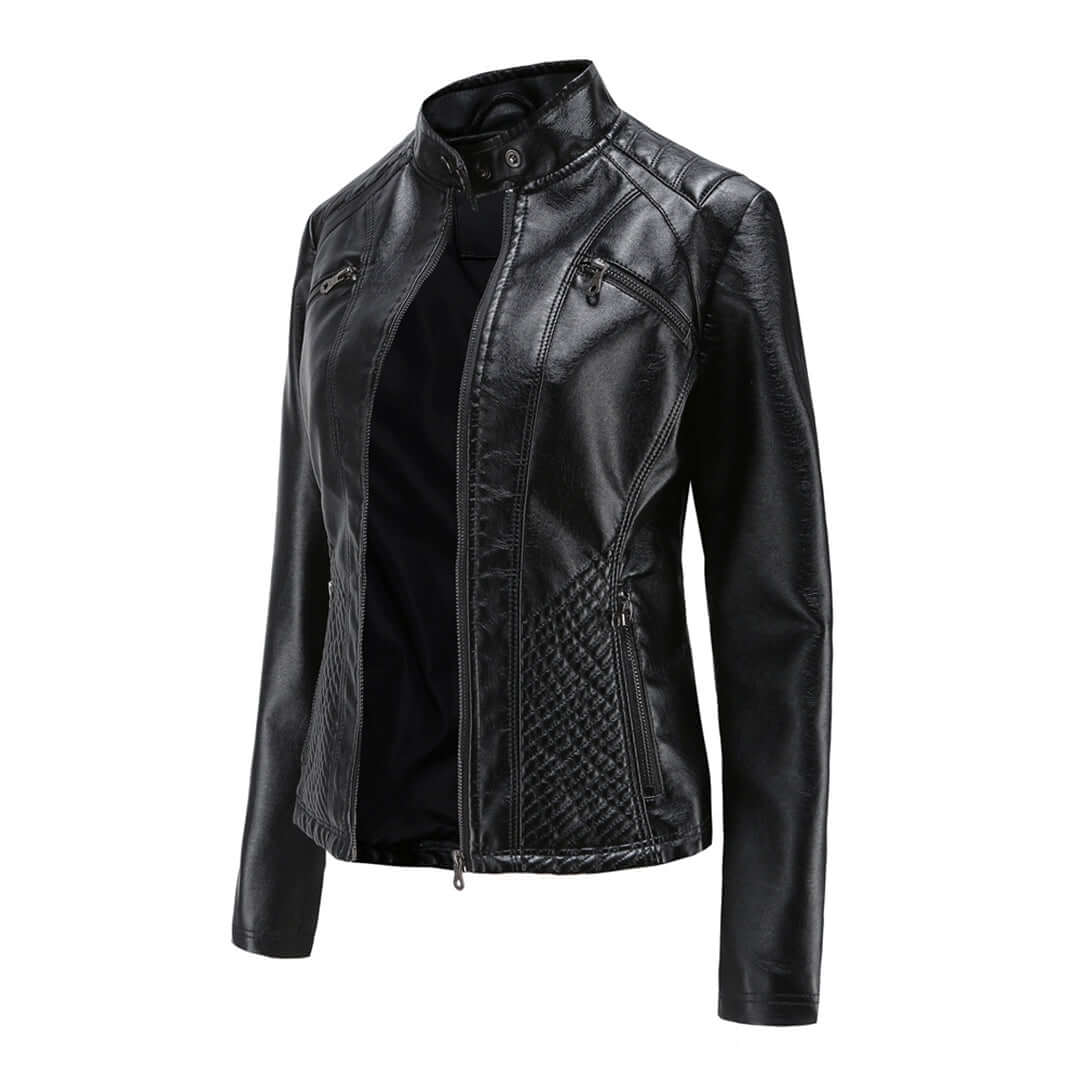 Krohn-e | Damen Lederjacke Mit Zeitlosem Elegantem Look