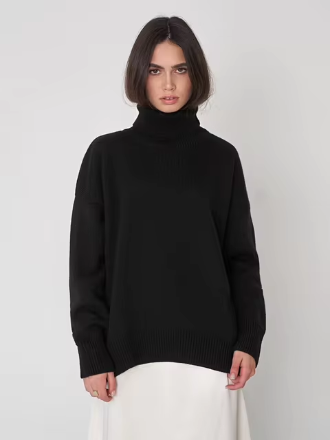 Krohn-e | Rollkragenpullover mit lockerer Passform