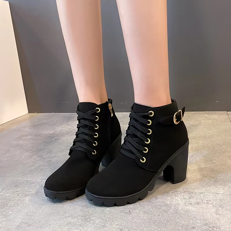 Emma® | High-Heeled Lace-Up Ankle Boots