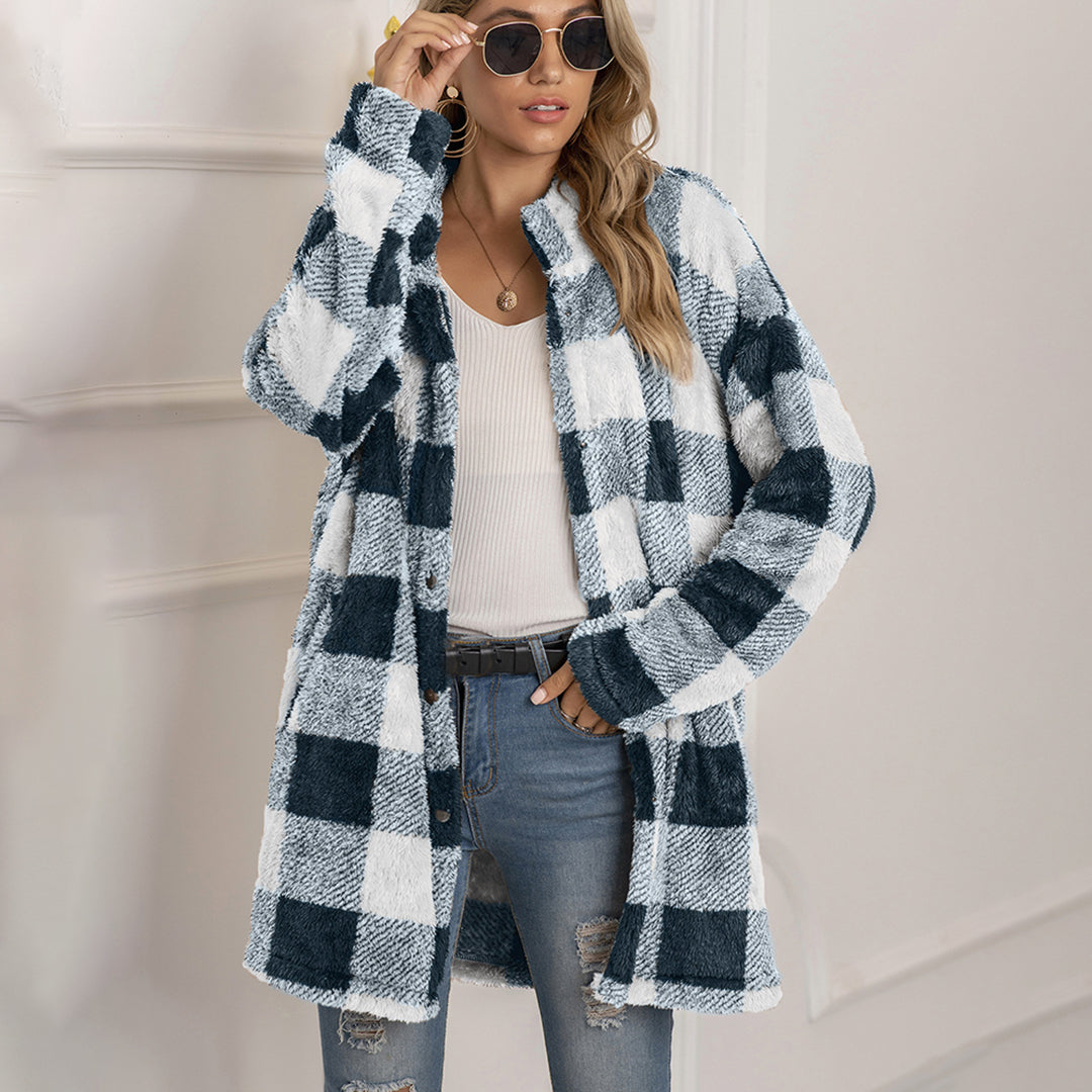 VIALI - Elegantes und bequemes kariertes Mantel
