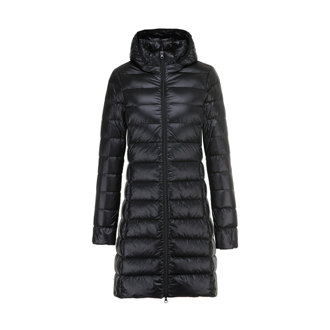 Krohn-e | Steppjacke mit Kapuze für Damen - Lang