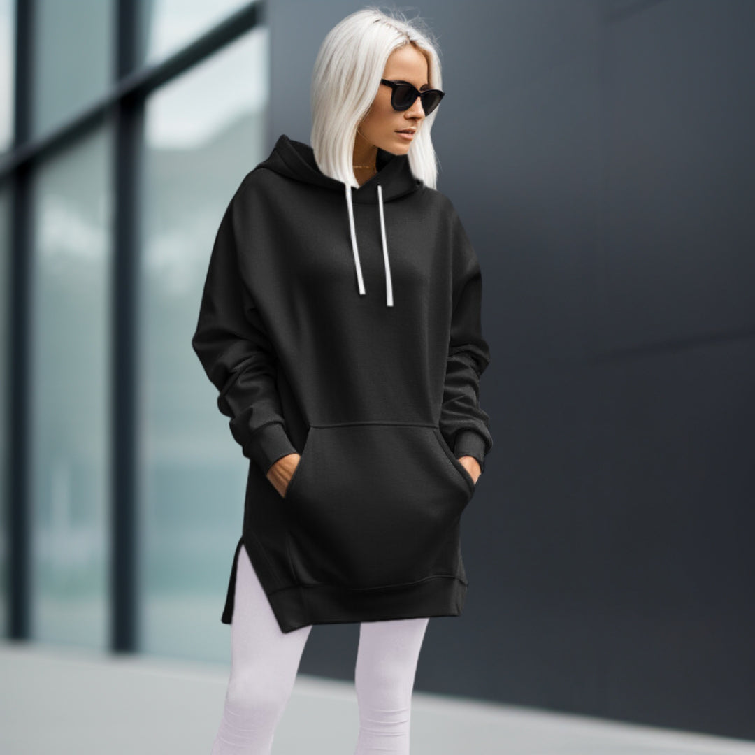 Geräumiges Vania Hoodie-Kleid: Komfort und Style vereint