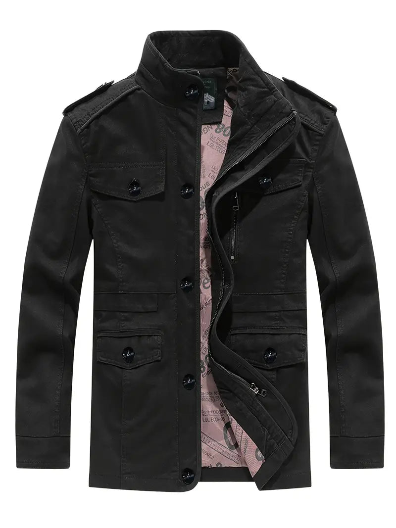 Shileryn bequeme, atmungsaktive Retro-Baumwolljacke für Outdoor-Aktivitäten