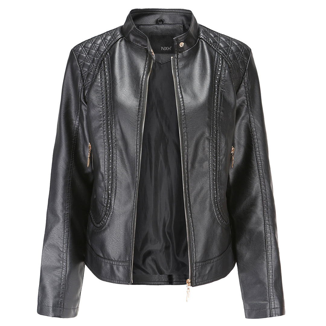 Krohn-e | Elegante Lederjacke Mit Modernem Schnitt