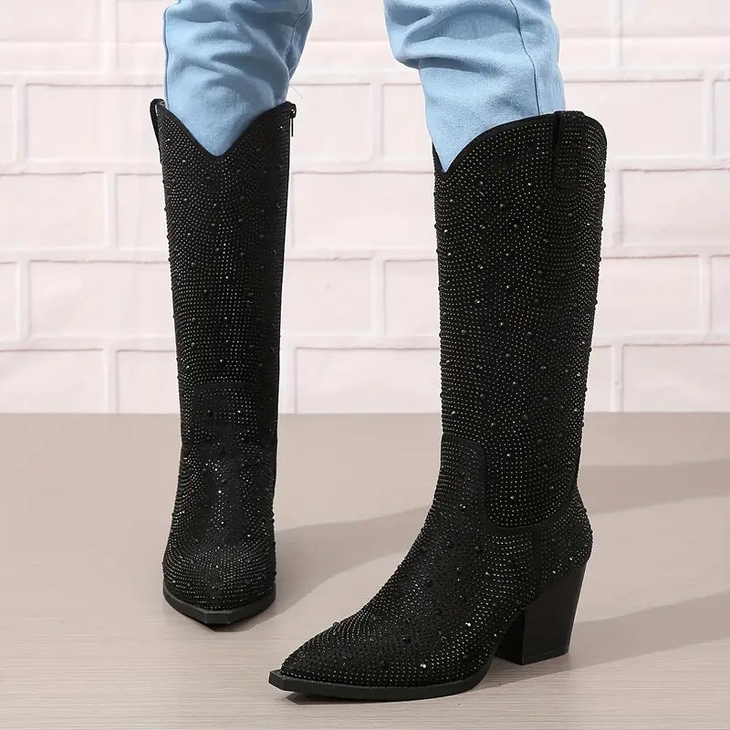 Krohn-e | Glitzernde Cowboy-Stiefel