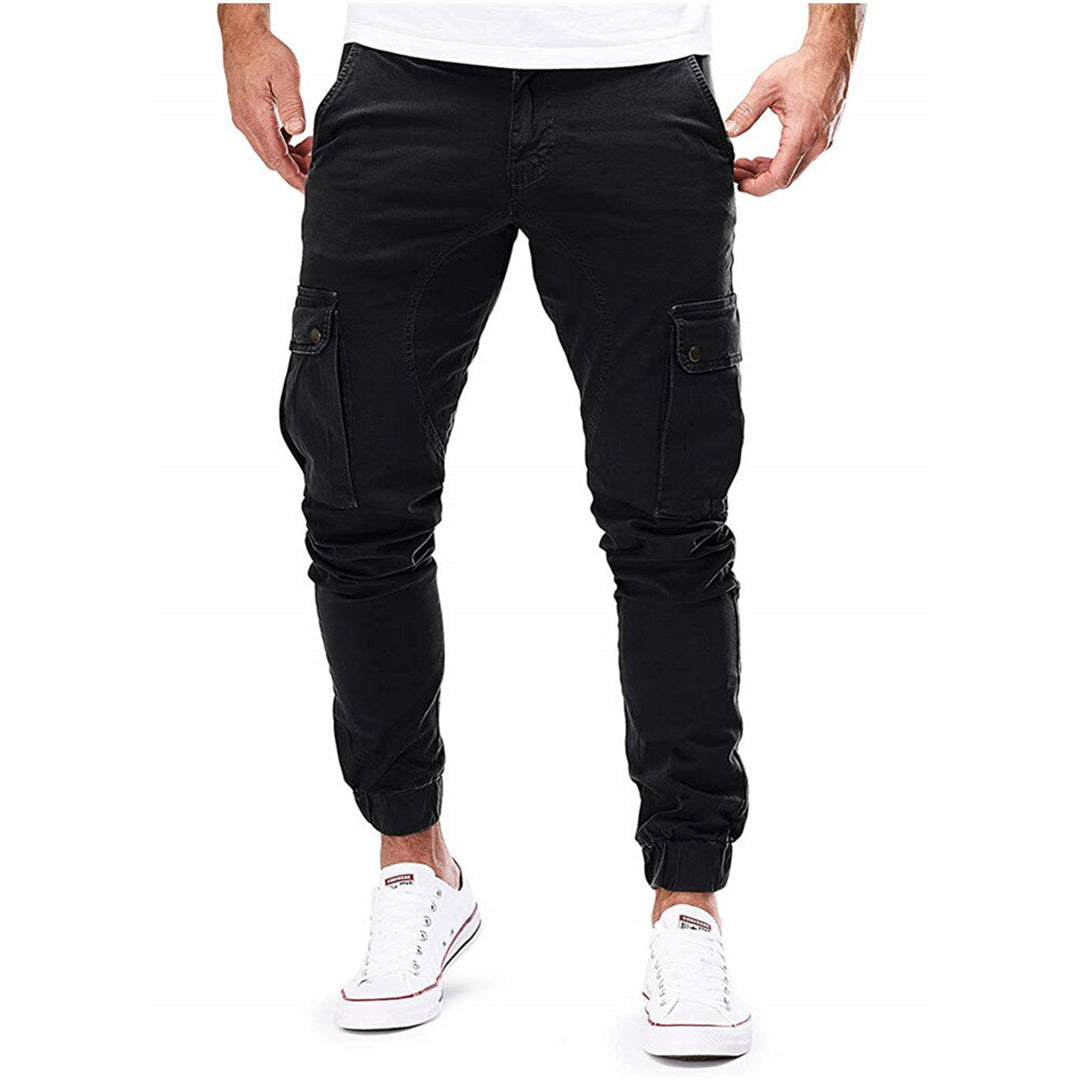 Herren Cargo Joggerhose mit Kordelzug und Taschen