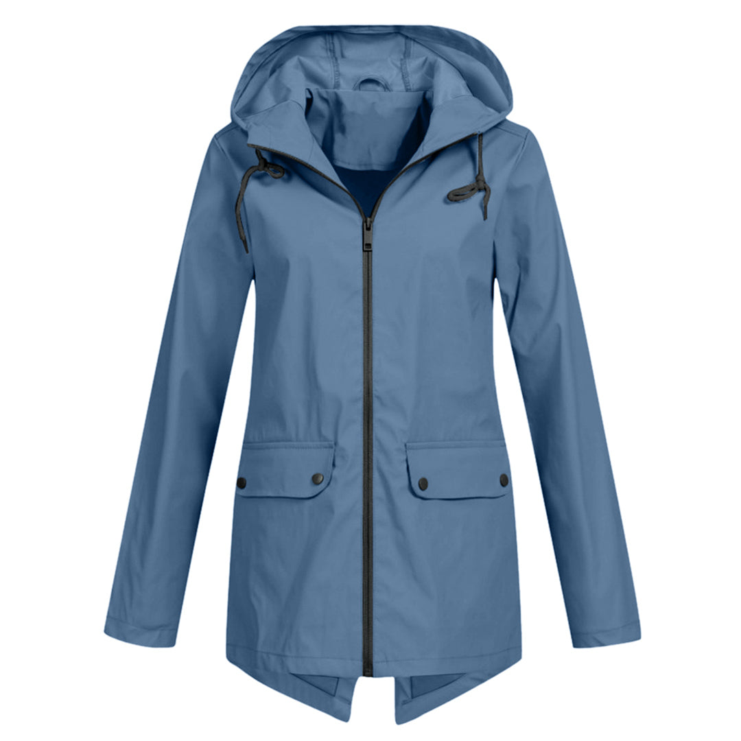 Krohn-e | Eleganter Damenmantel Aus Glattem Stoff