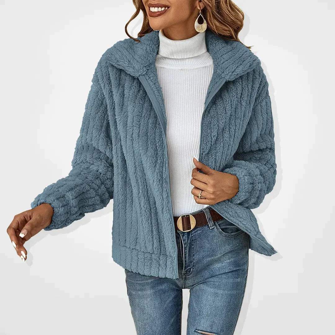 Krohn-e | Jacke Damen Bequem Weiches und Warmes Material Perfekt für Jeden Tag