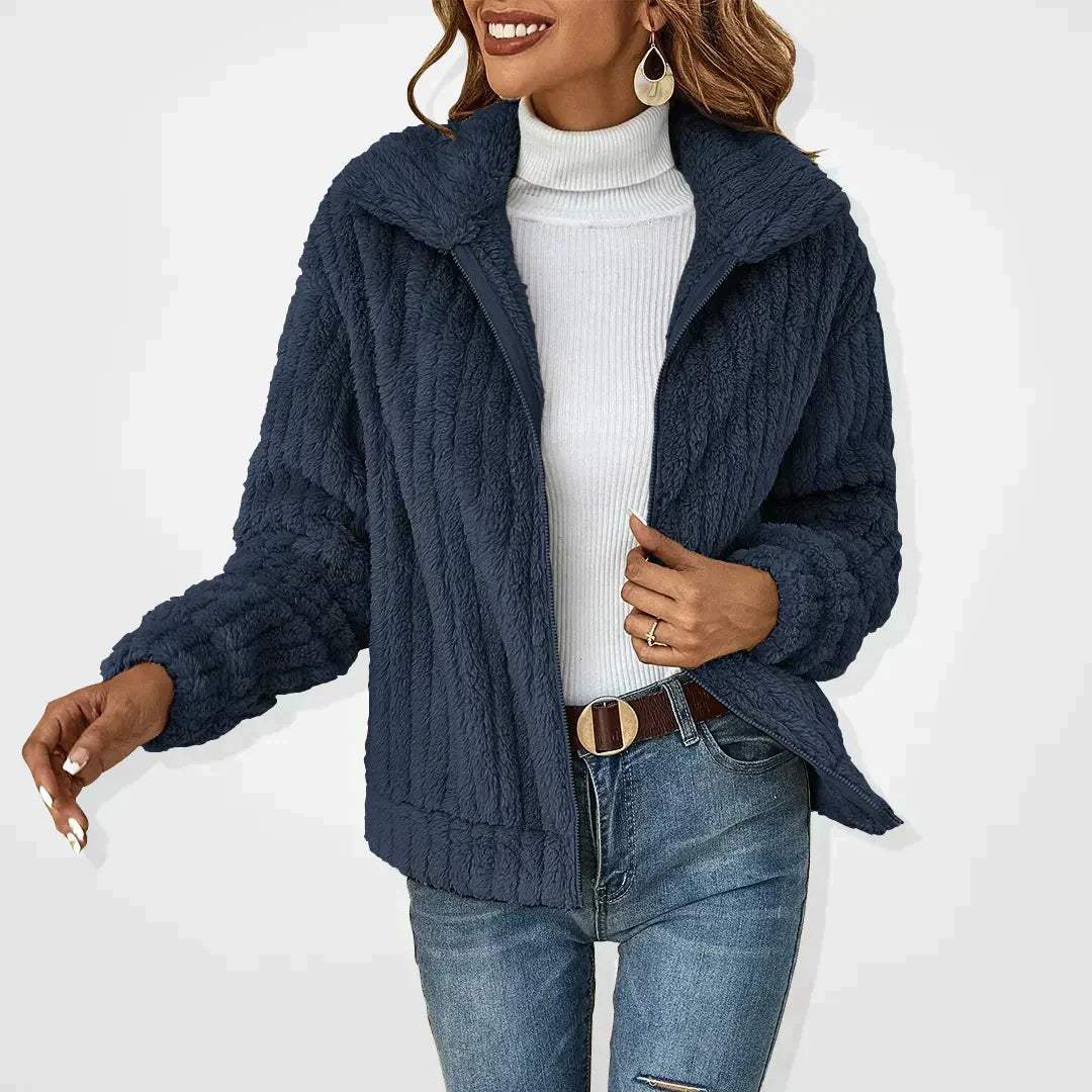Krohn-e | Jacke Damen Bequem Weiches und Warmes Material Perfekt für Jeden Tag