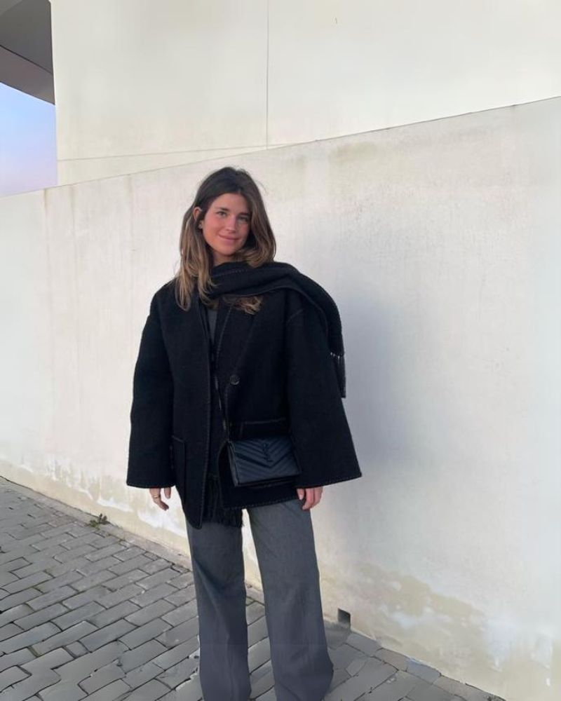 Krohn-e | Hepburn-Stil Wollcape Mantel
