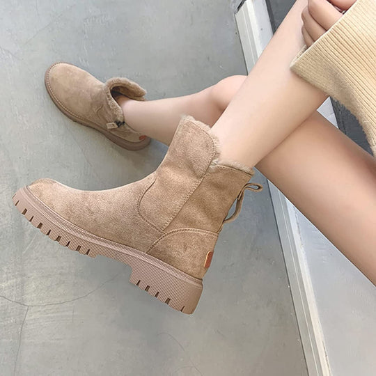 Krohn-e | Damenstiefel warm und weich mit Reißverschluss