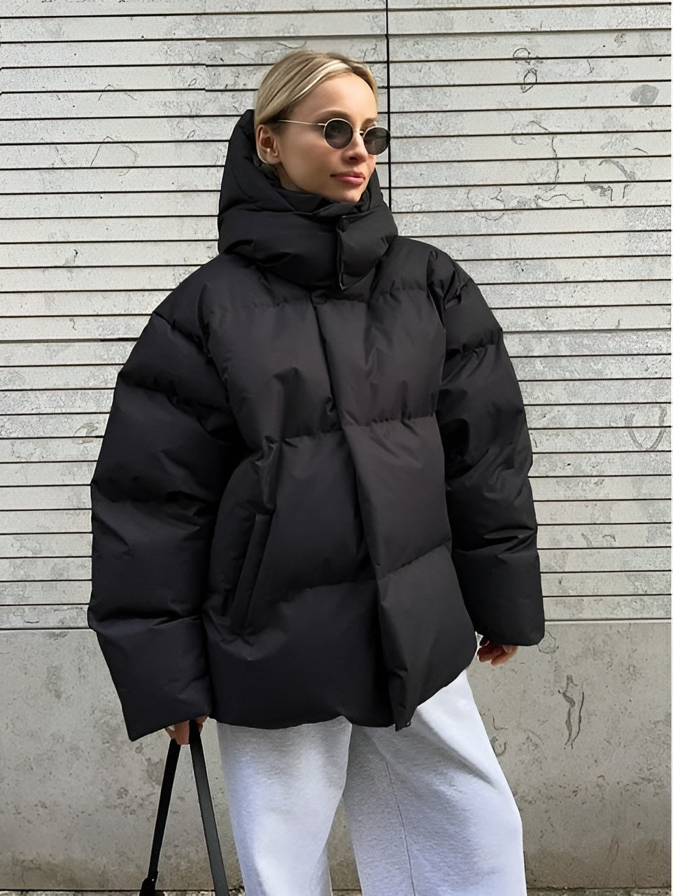 Krohn-e | Pufferjacke Braun Warme Winterjacke Angenehm