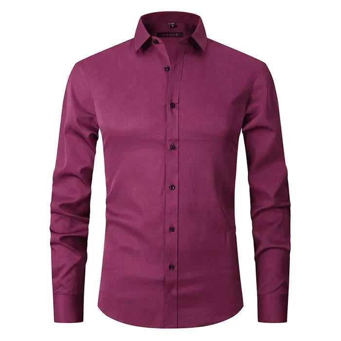 Tobias | Herren Slim Fit Businesshemd Langarm Kent-Kragen