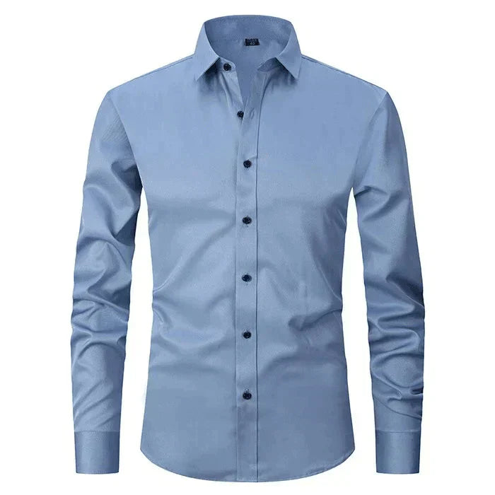 Tobias | Herren Slim Fit Businesshemd Langarm Kent-Kragen