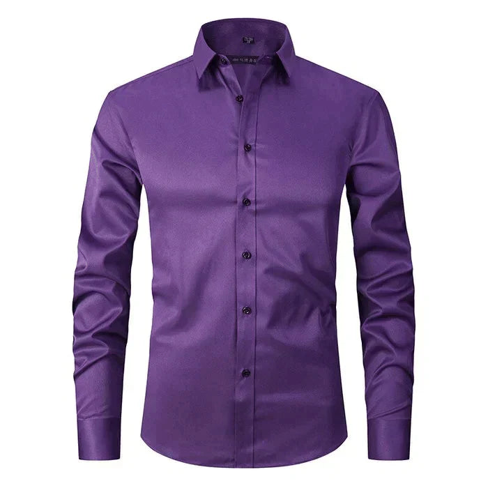 Tobias | Herren Slim Fit Businesshemd Langarm Kent-Kragen