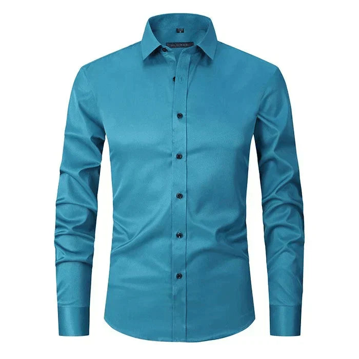 Tobias | Herren Slim Fit Businesshemd Langarm Kent-Kragen