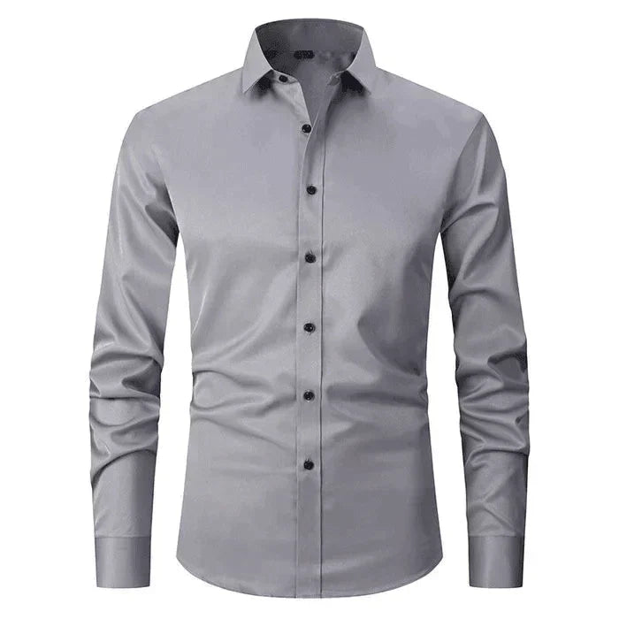 Tobias | Herren Slim Fit Businesshemd Langarm Kent-Kragen