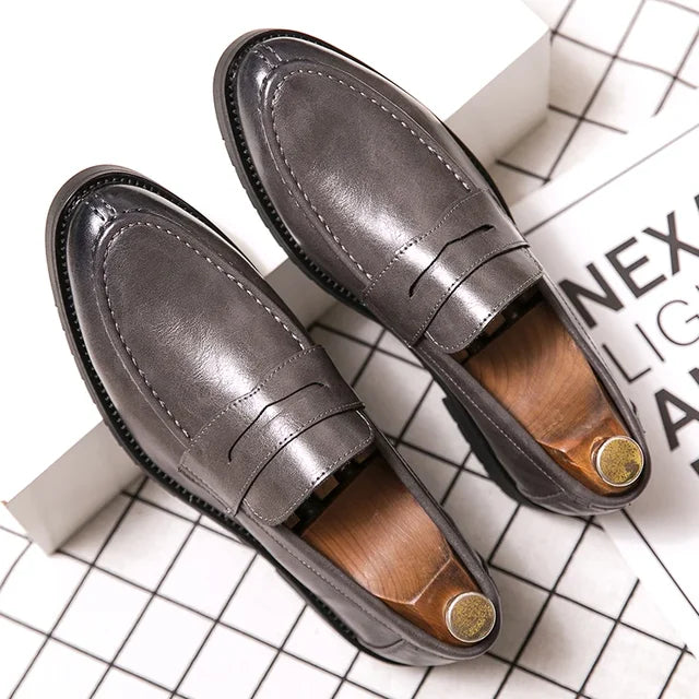 Eleganza Herren Slipper in Britisch Grau