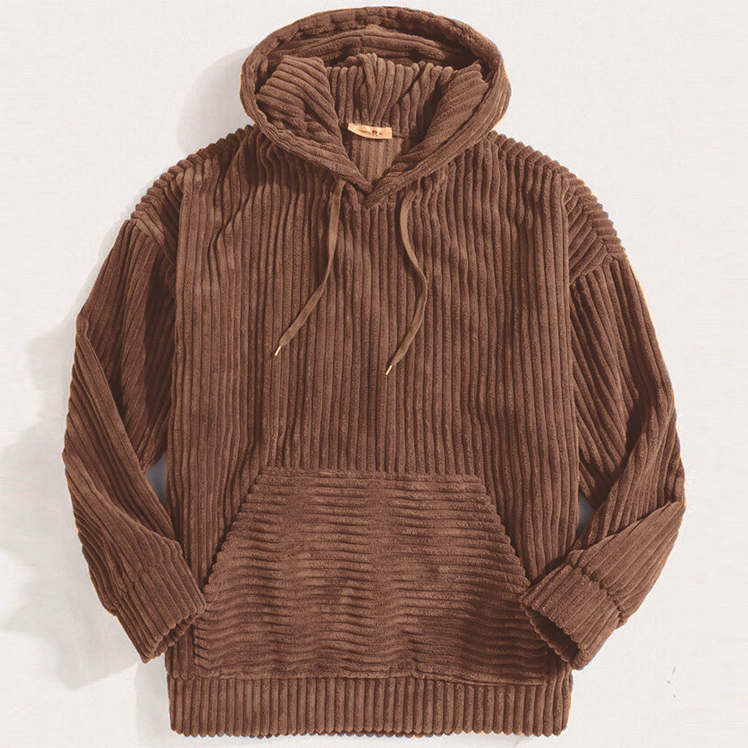 Krohn-e | Strukturierte Kapuzenjacke mit Kängurutasche Stilvoll und Bequem