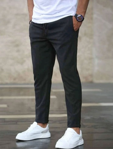 Kristof | Slim Fit Chino-Hose für Herren mit Kordelzug