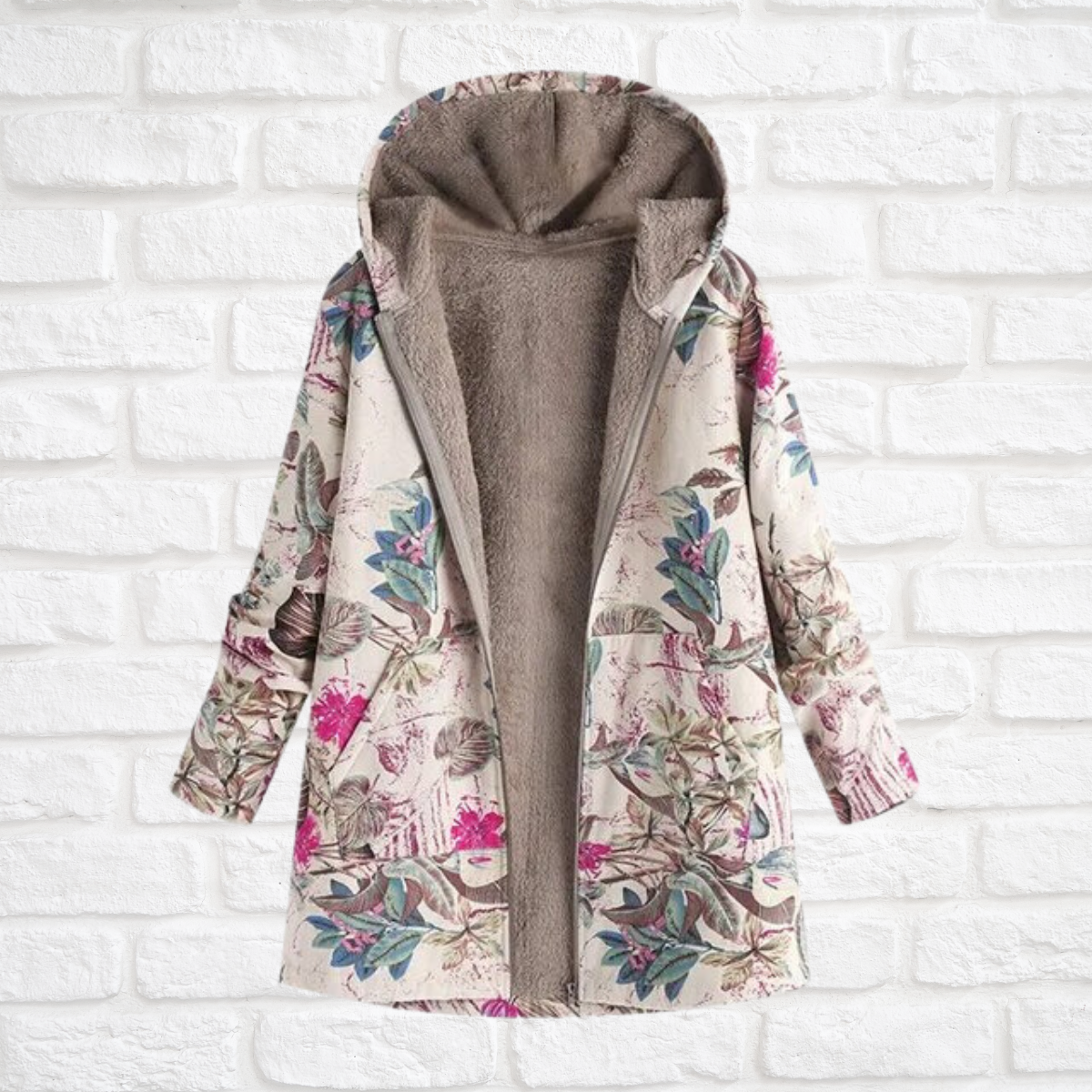 Klassische Kapuzenjacke mit neuem Aufdruck, Ashlyn