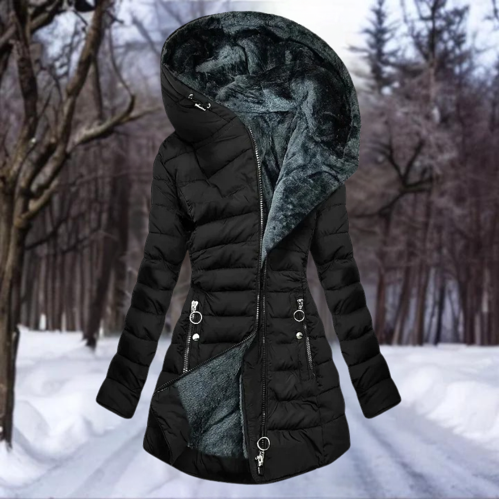 Krohn-e | Eleganter Plüschmantel für Damen