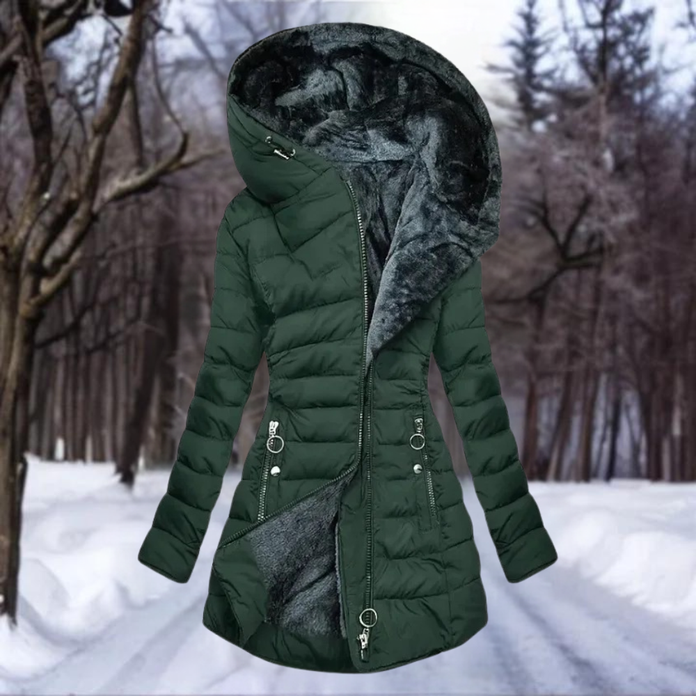 Krohn-e | Eleganter Plüschmantel für Damen