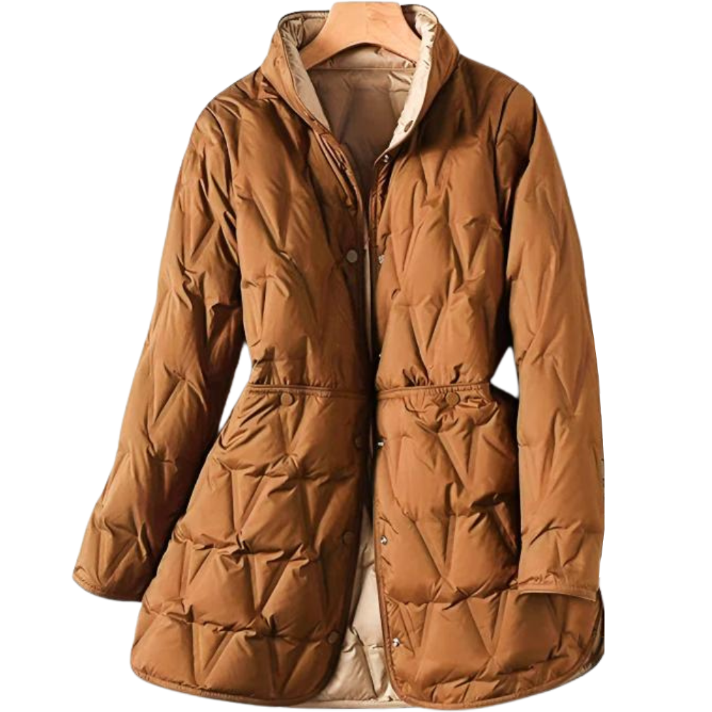 Krohn-e | Winter Leichte Mittellange Doppelseitige Daunenjacke